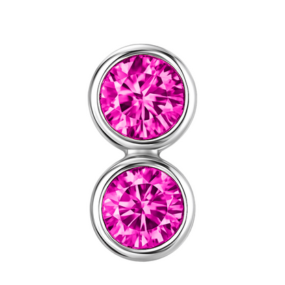 Forma Grande Hoop Earrings – Vivid Pink Sapphire