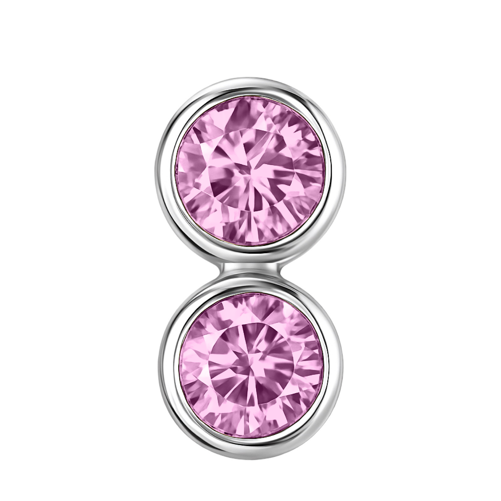 Forma Grande Hoop Earrings – Light Pink Sapphire