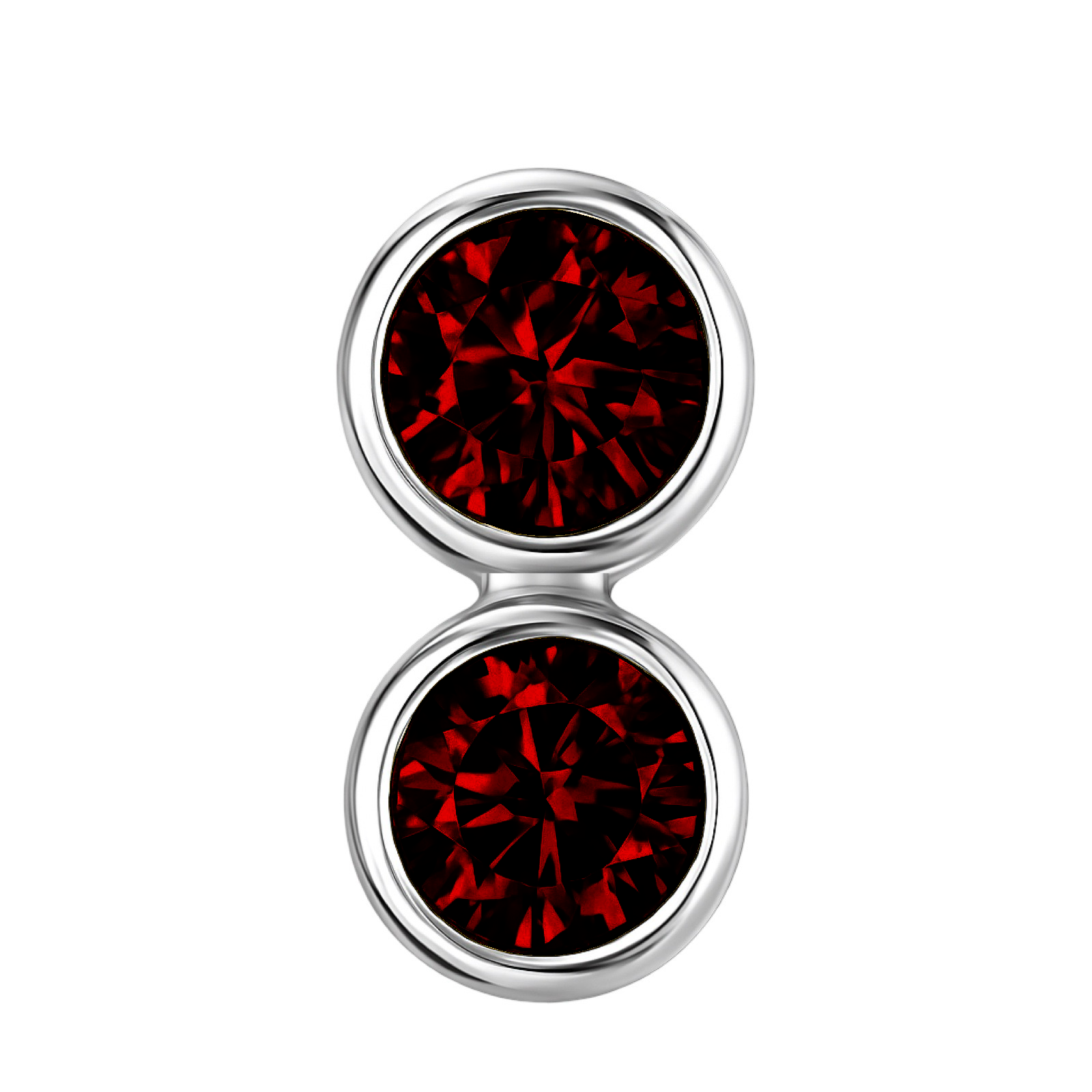 Forma Grande Hoop Earrings – Deep Red Garnet