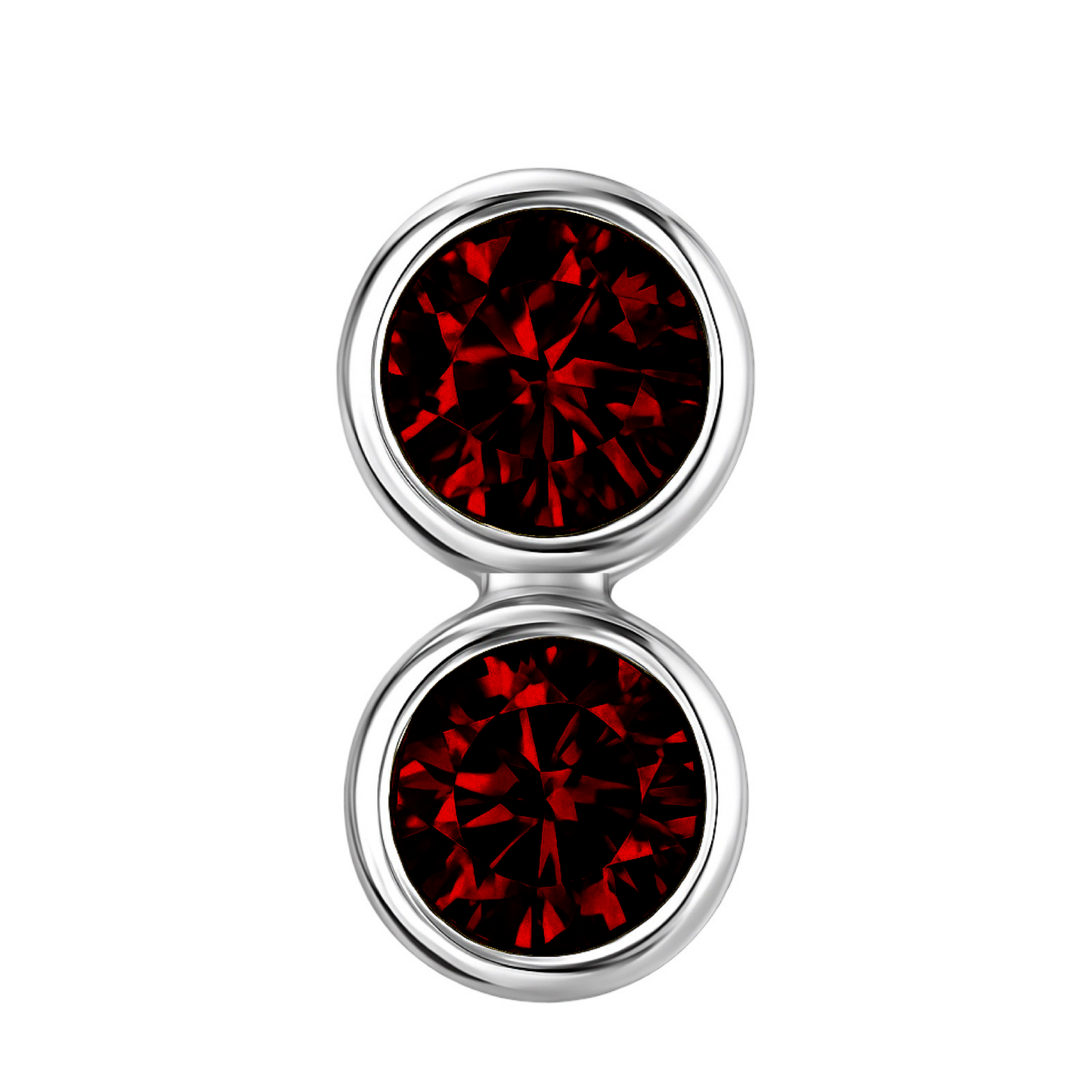 Forma Grande Hoop Earrings – Deep Red Garnet