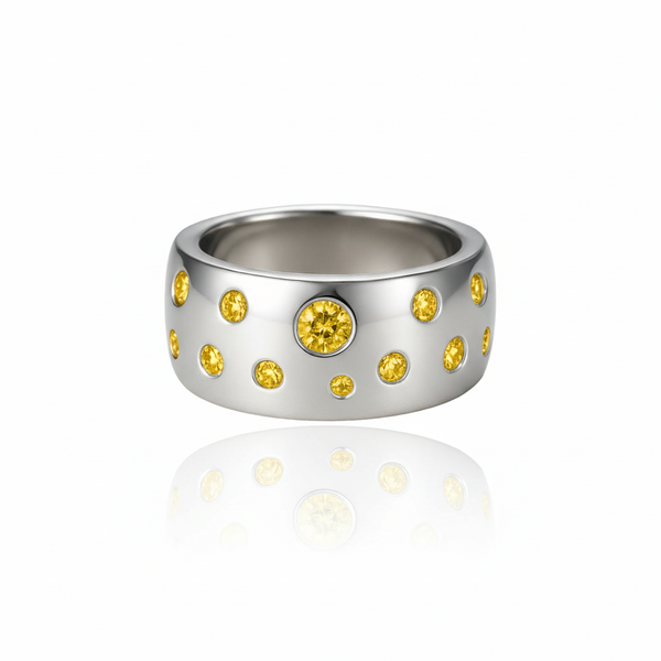 Linea Confetti Maxi Ring – Yellow Sapphire