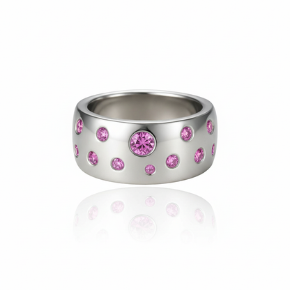Linea Confetti Maxi Ring – Light Pink Sapphire