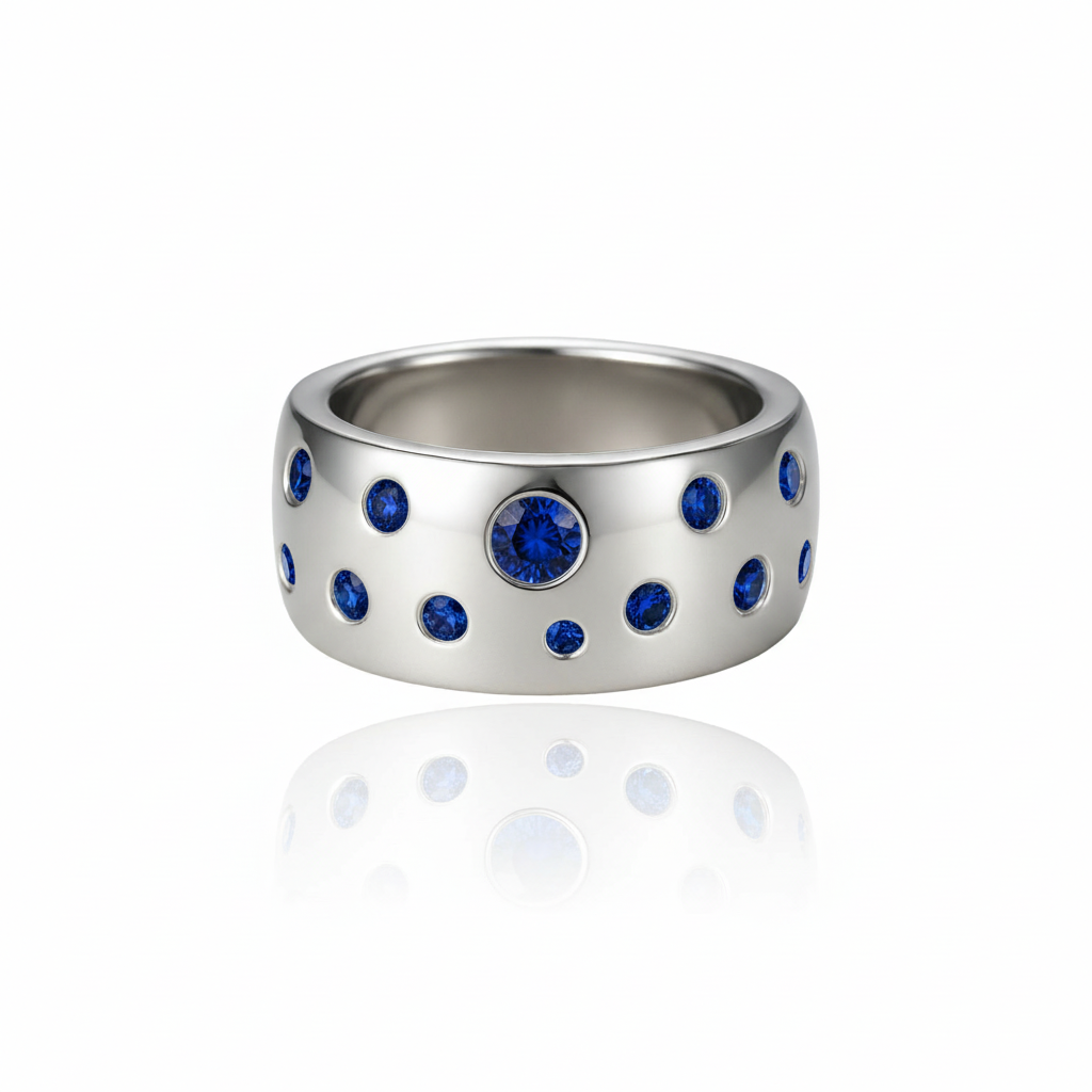 Linea Confetti Maxi Ring – Blue Sapphire
