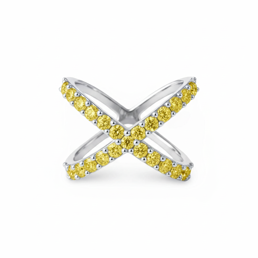 Linea X Ring – Yellow Sapphire
