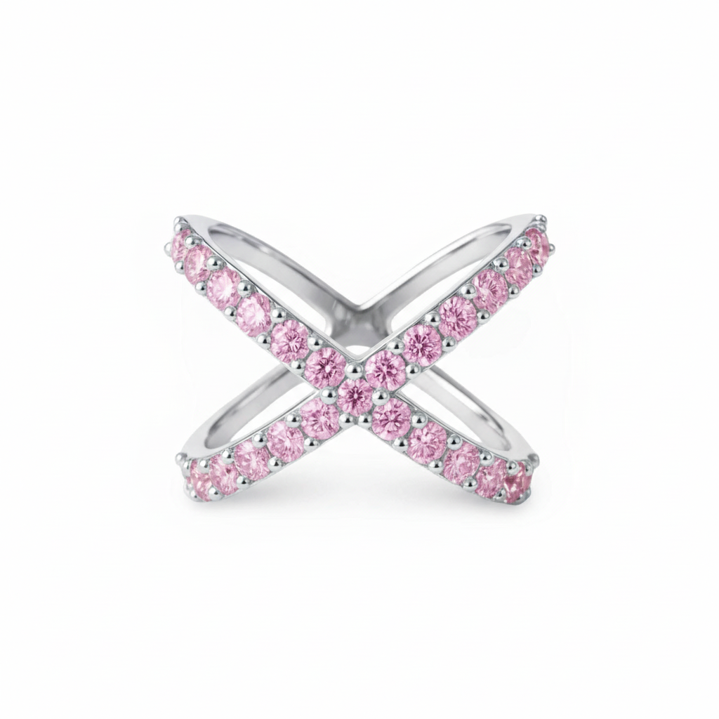 Linea X Ring – Light Pink Sapphire