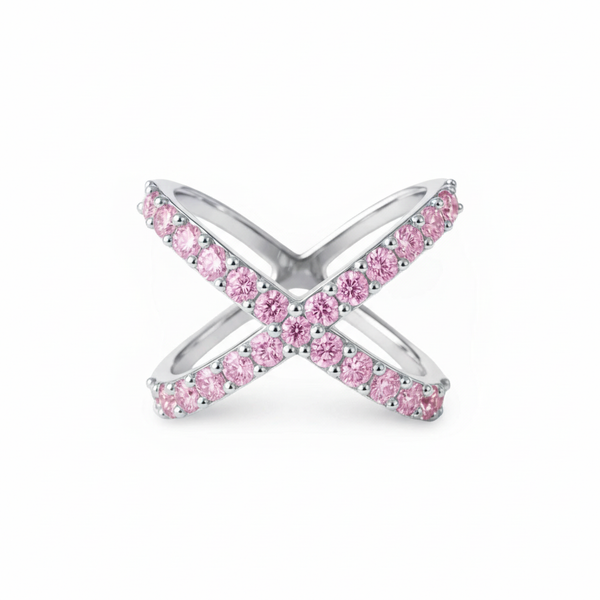 Linea X Ring – Light Pink Sapphire
