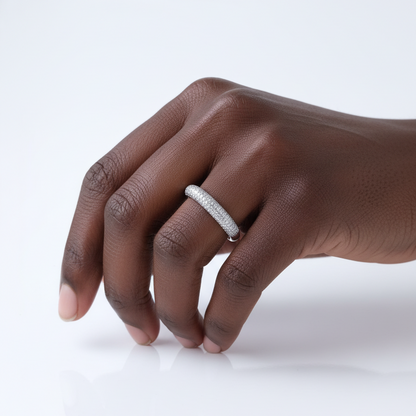 Linea Glide Midi Ring – White Diamond