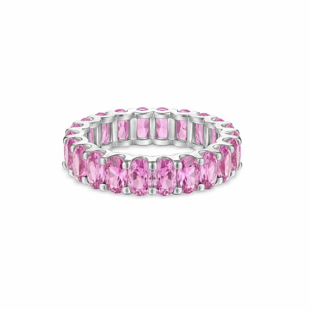 Velara Eternity Ring – Light Pink Sapphire