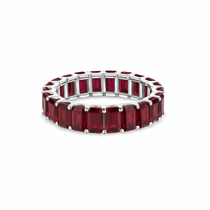 Nexus Eternity Ring – Deep Red Garnet