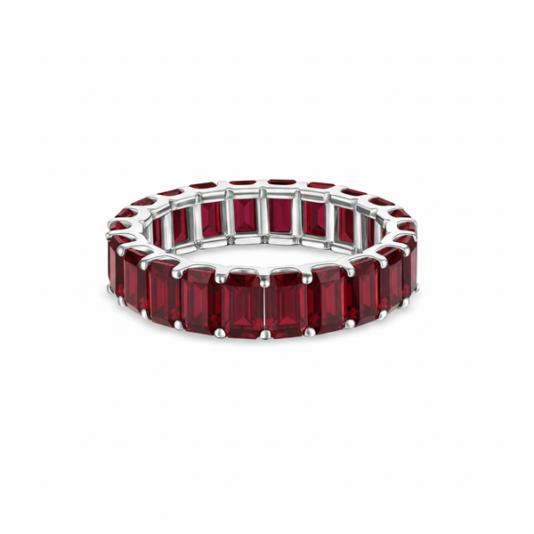 Nexus Eternity Ring – Deep Red Garnet