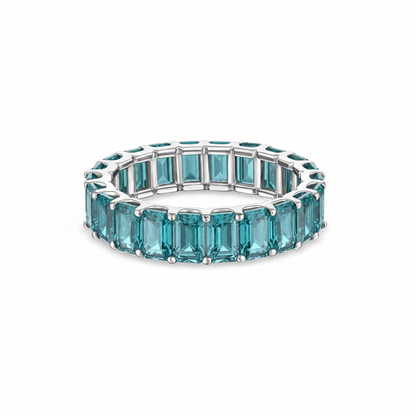 Nexus Eternity Ring – Teal Blue Spinel