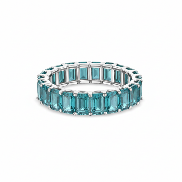 Nexus Eternity Ring – Teal Blue Spinel