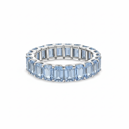 Nexus Eternity Ring – Light Blue Aquamarine