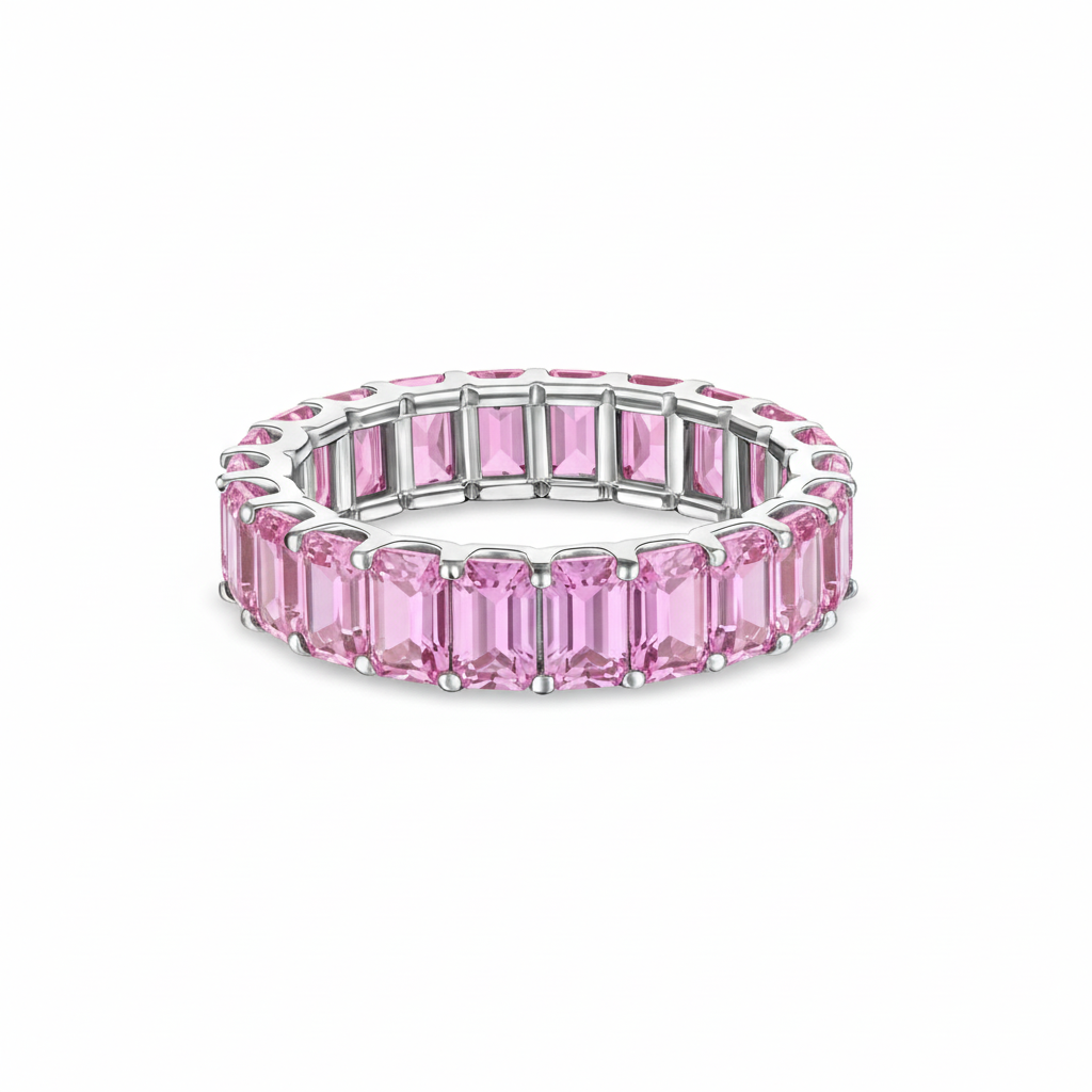 Nexus Eternity Ring – Light Pink Sapphire