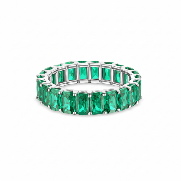 Nexus Eternity Ring – Colombian Green Emerald