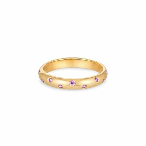 Linea Confetti Band Ring – Light Pink Sapphire