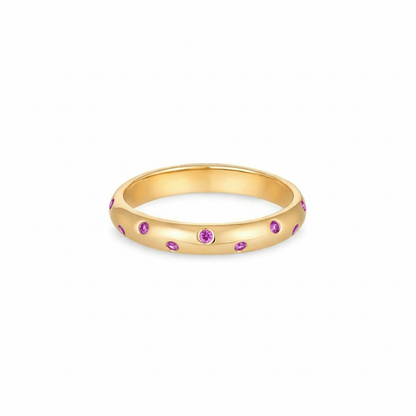 Linea Confetti Band Ring – Vivid Pink Sapphire