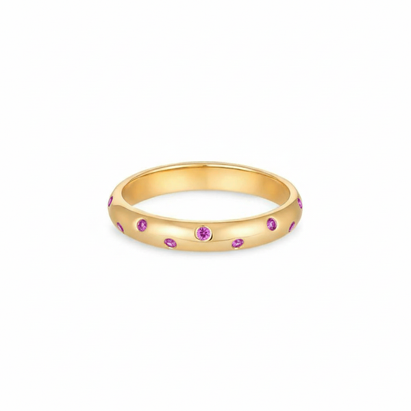 Linea Confetti Band Ring – Vivid Pink Sapphire