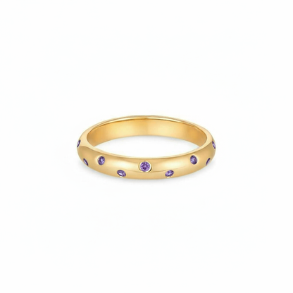 Linea Confetti Band Ring – Purple Sapphire