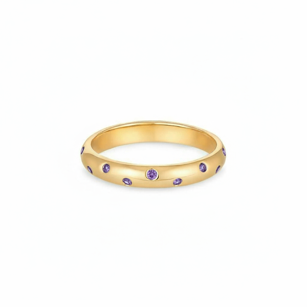 Linea Confetti Band Ring – Purple Sapphire