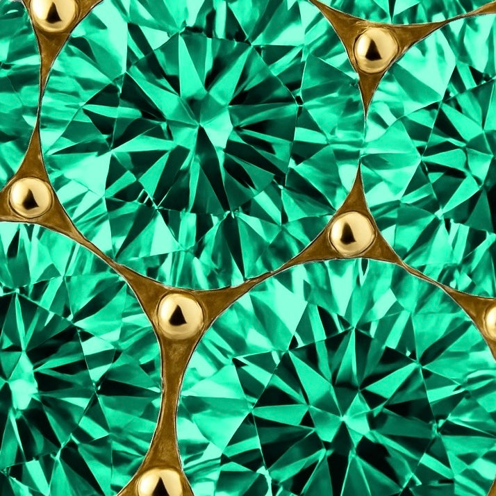 Linea Bold Ear Cuff – Colombian Green Emerald