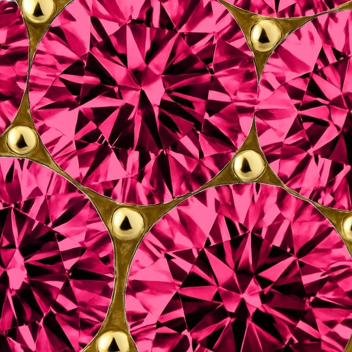 Linea Bold Ear Cuff – Red Ruby