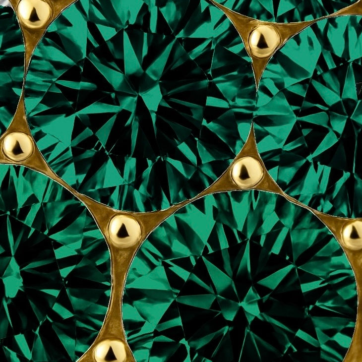 Linea Bold Ear Cuff – Zambian Green Emerald