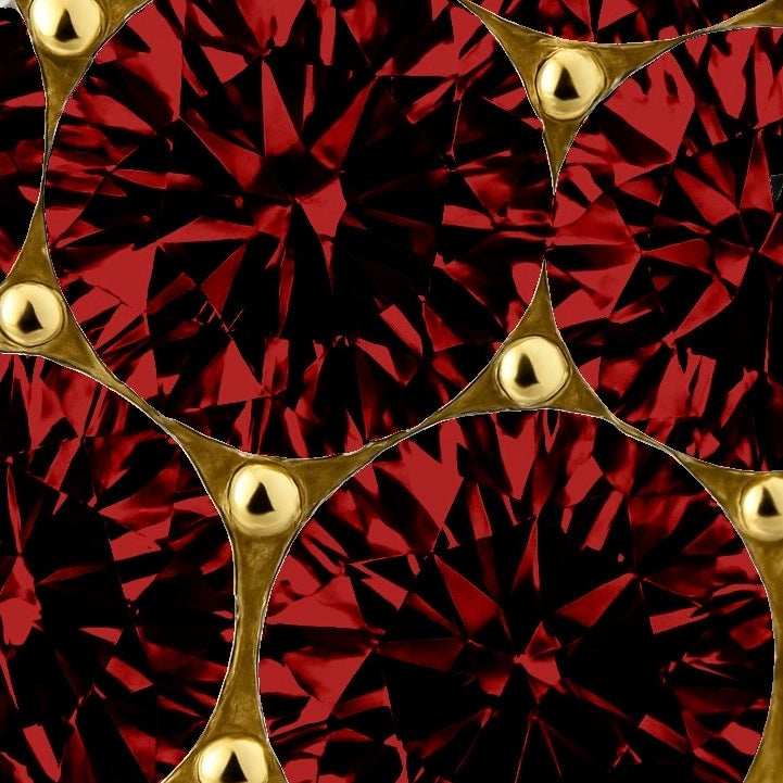 Linea Bold Ear Cuff – Deep Red Garnet