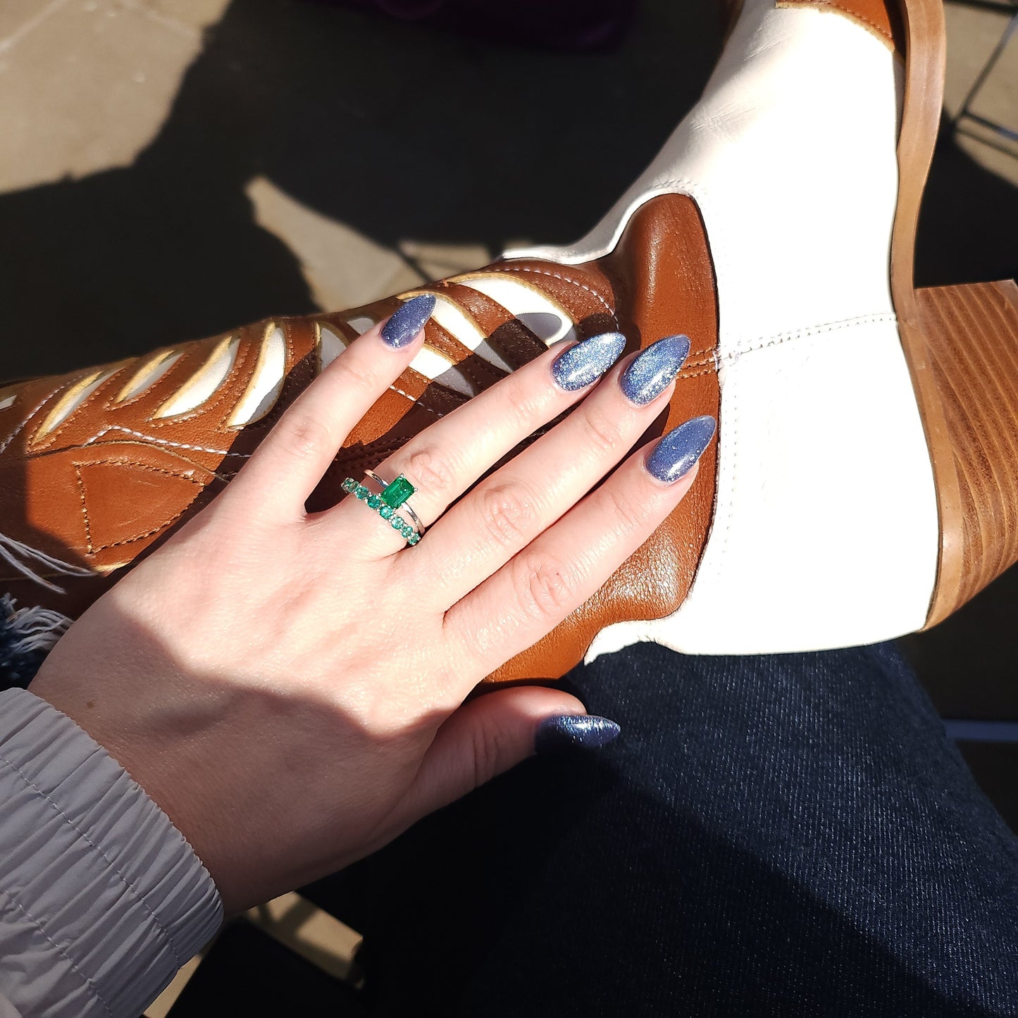 Nexus Solitaire Ring – Colombian Green Emerald