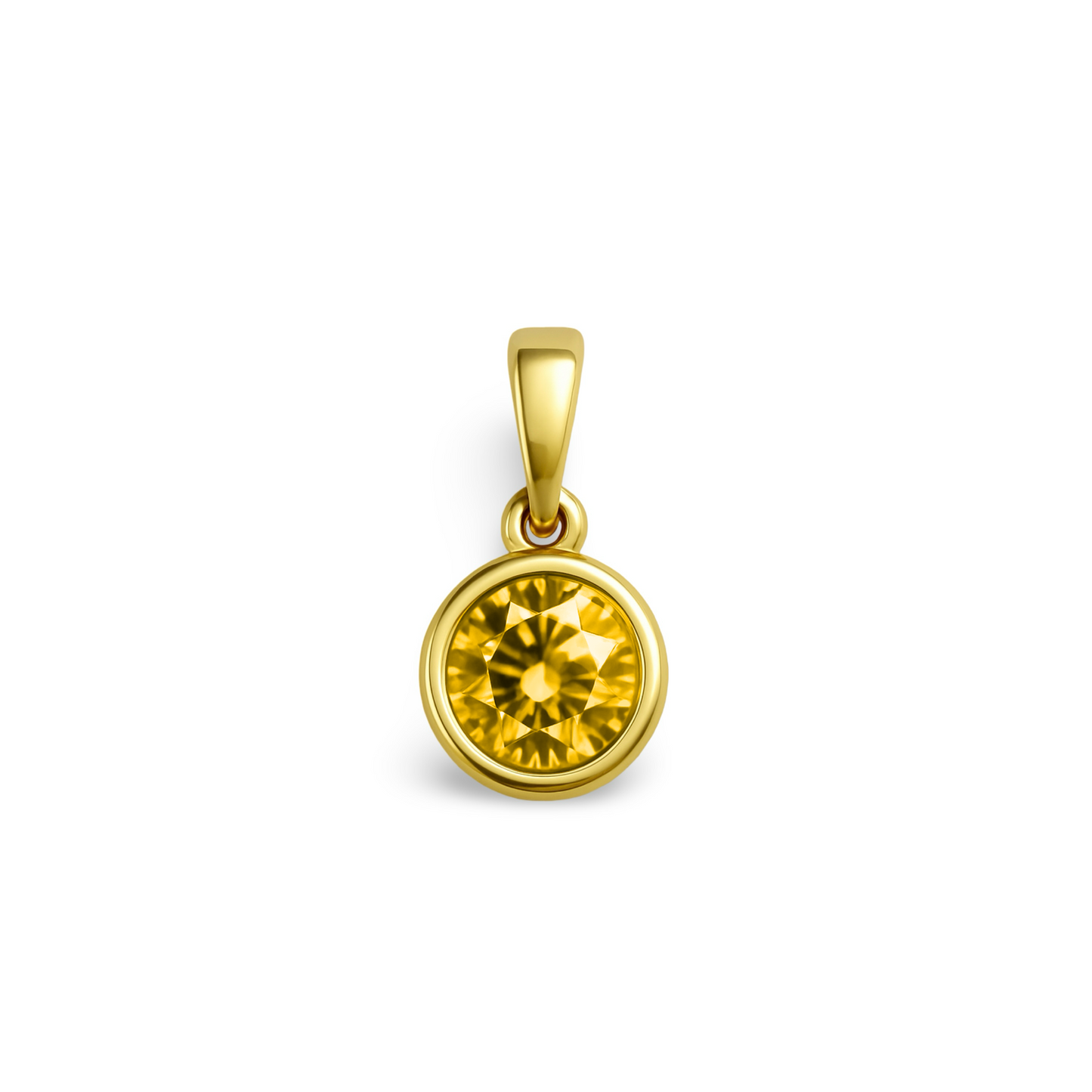 Forma Solitaire Necklace – Yellow Sapphire
