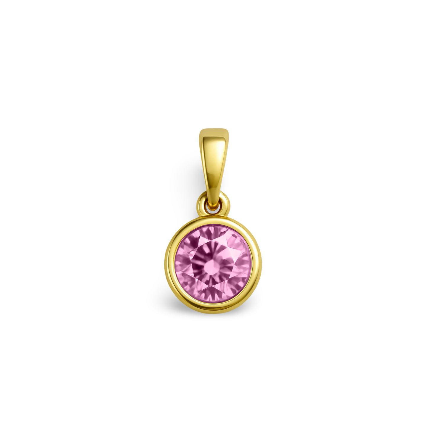 Forma Solitaire Necklace – Light Pink Sapphire