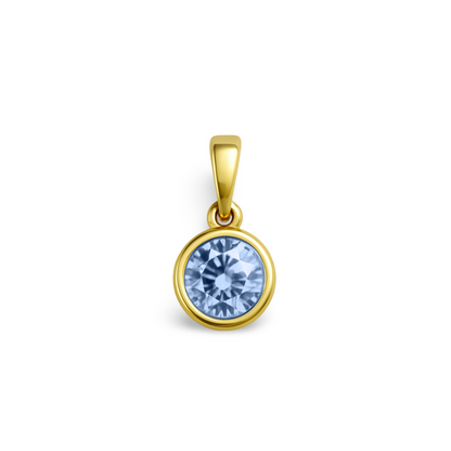 Forma Solitaire Necklace – Light Blue Aquamarine