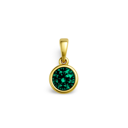 Forma Solitaire Necklace – Zambian Green Emerald