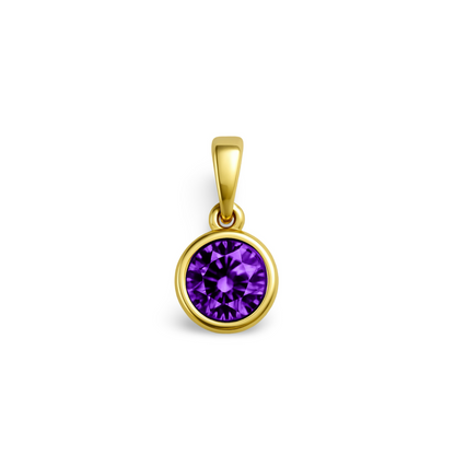 Forma Solitaire Necklace – Purple Sapphire
