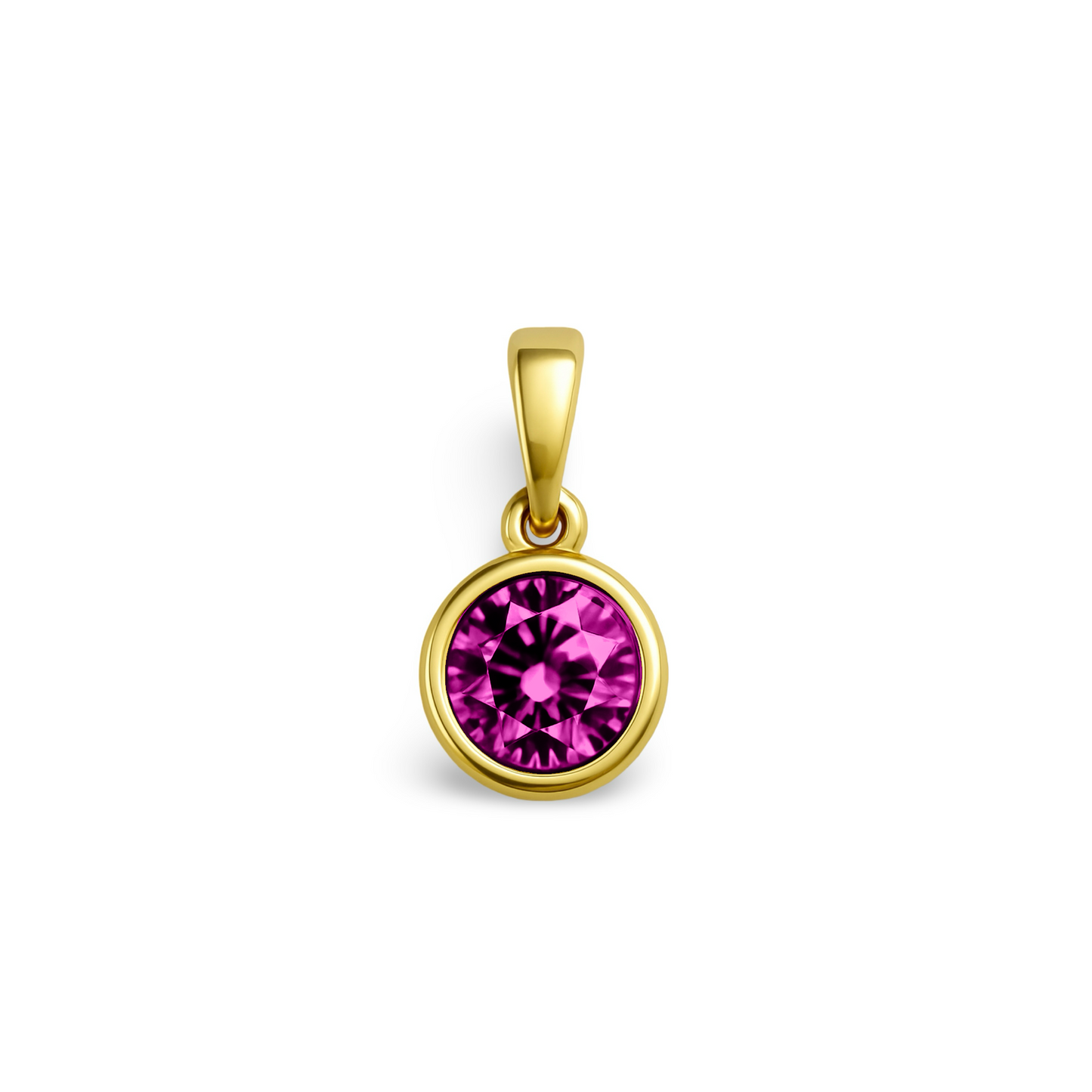 Forma Solitaire Necklace – Vivid Pink Sapphire