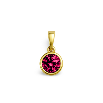 Forma Solitaire Necklace – Red Ruby
