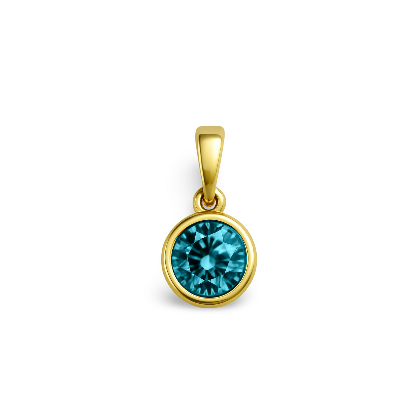 Forma Solitaire Necklace – Teal Blue Spinel
