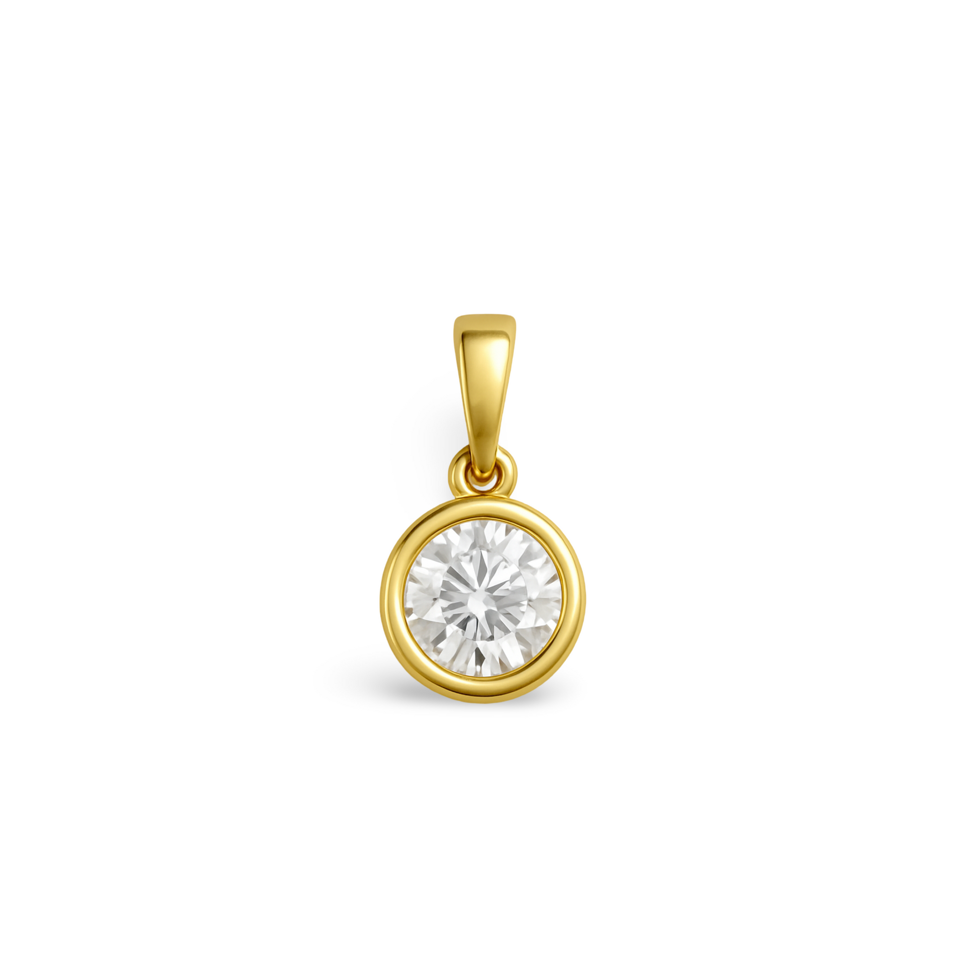 Forma Solitaire Necklace – White Diamond