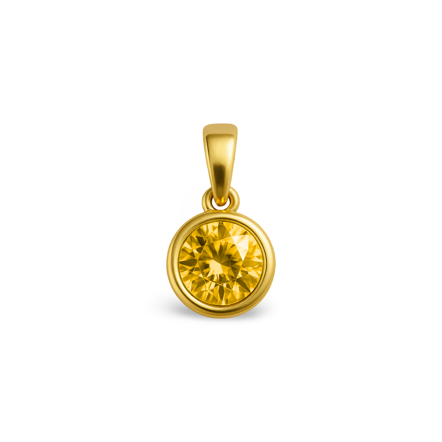 Forma Maxi Solitaire Necklace – Yellow Sapphire