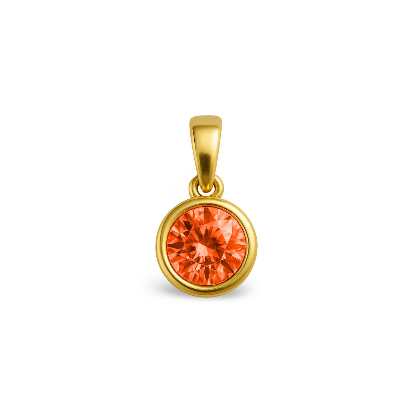 Forma Maxi Solitaire Necklace – Orange Padparadscha Sapphire