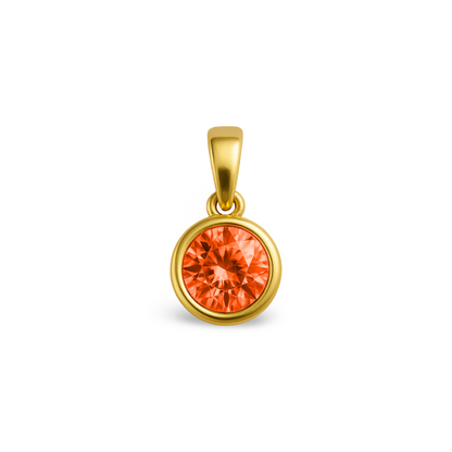 Forma Maxi Solitaire Necklace – Orange Padparadscha Sapphire