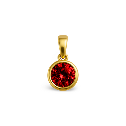 Forma Maxi Solitaire Necklace – Deep Red Garnet