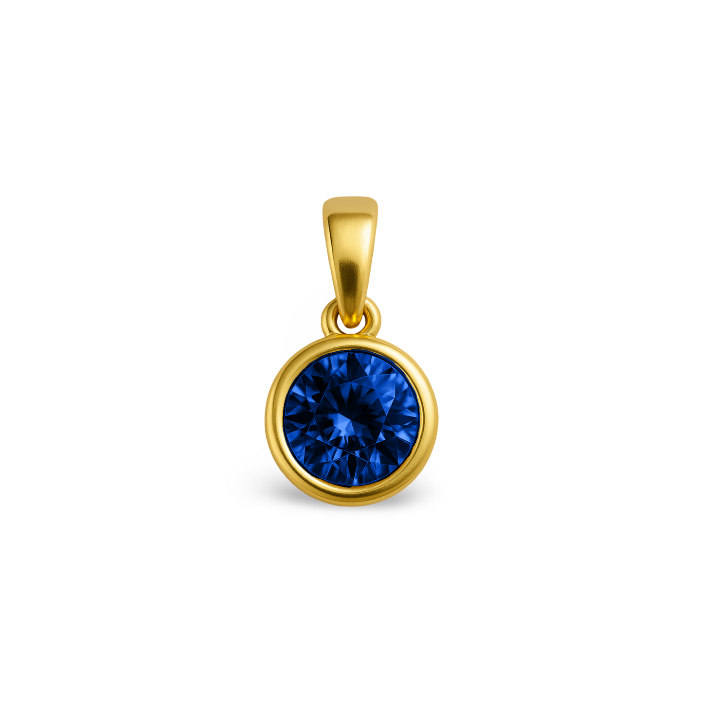 Forma Maxi Solitaire Necklace – Blue Sapphire