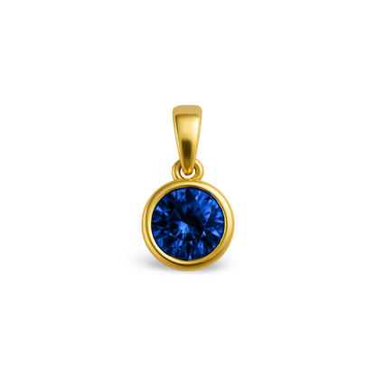 Forma Maxi Solitaire Necklace – Blue Sapphire
