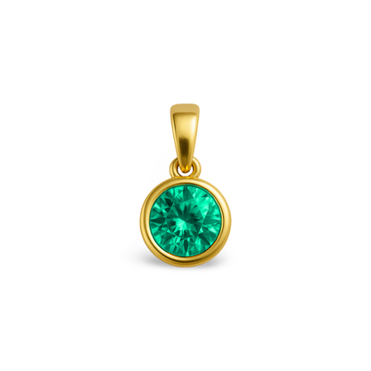 Forma Maxi Solitaire Necklace – Colombian Green Emerald
