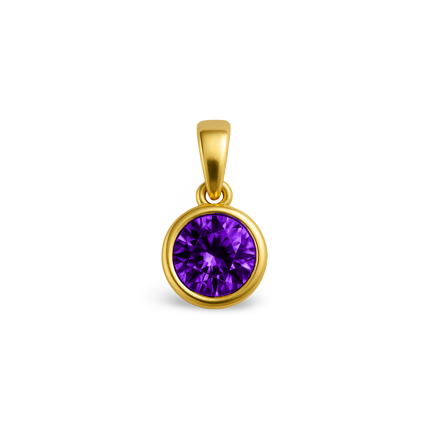 Forma Maxi Solitaire Necklace – Purple Sapphire