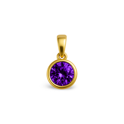 Forma Maxi Solitaire Necklace – Purple Sapphire