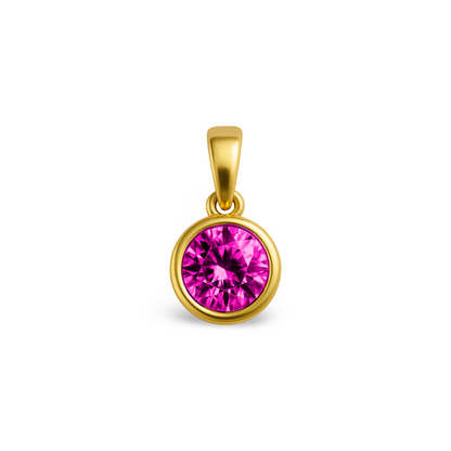 Forma Maxi Solitaire Necklace – Vivid Pink Sapphire
