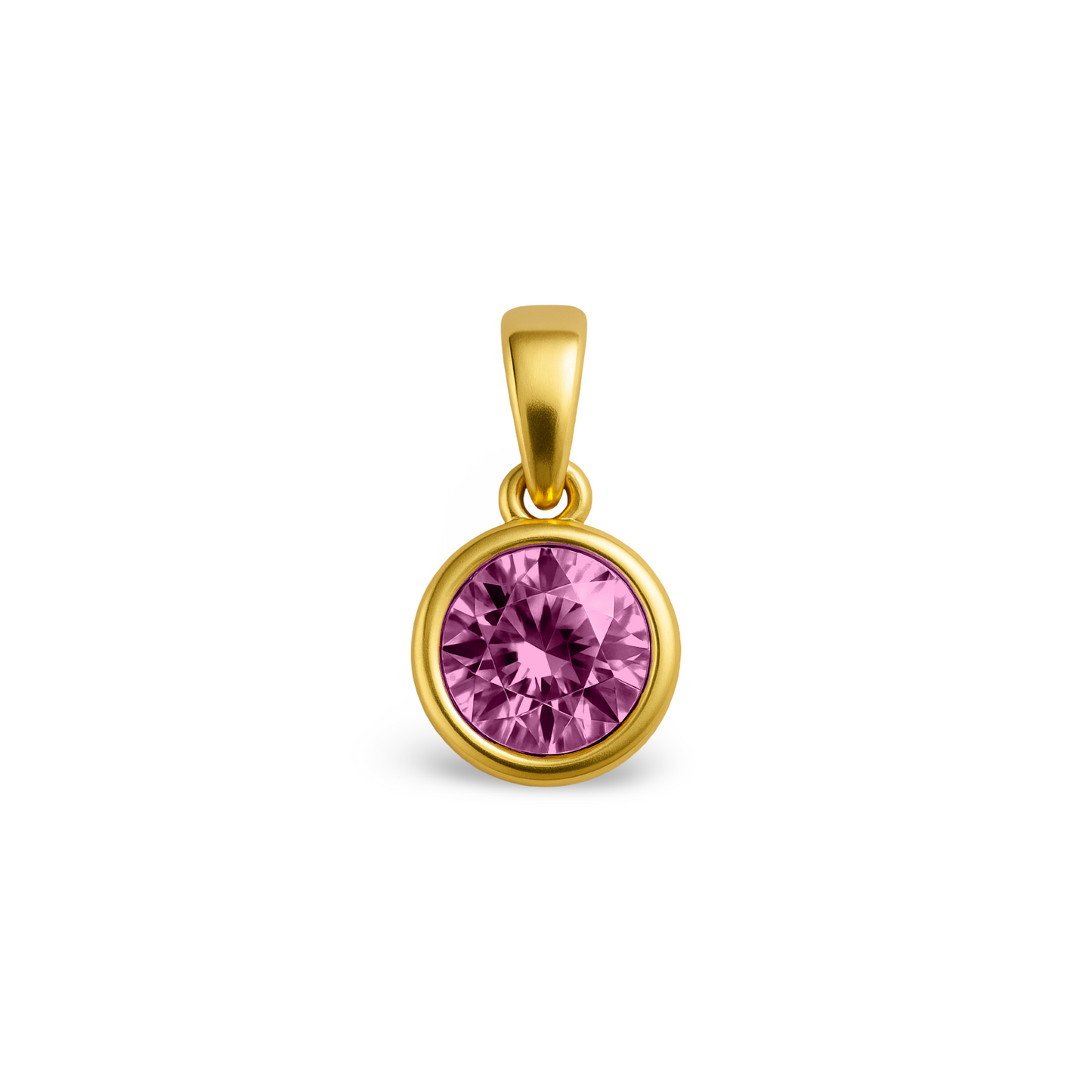 Forma Maxi Solitaire Necklace – Light Pink Sapphire