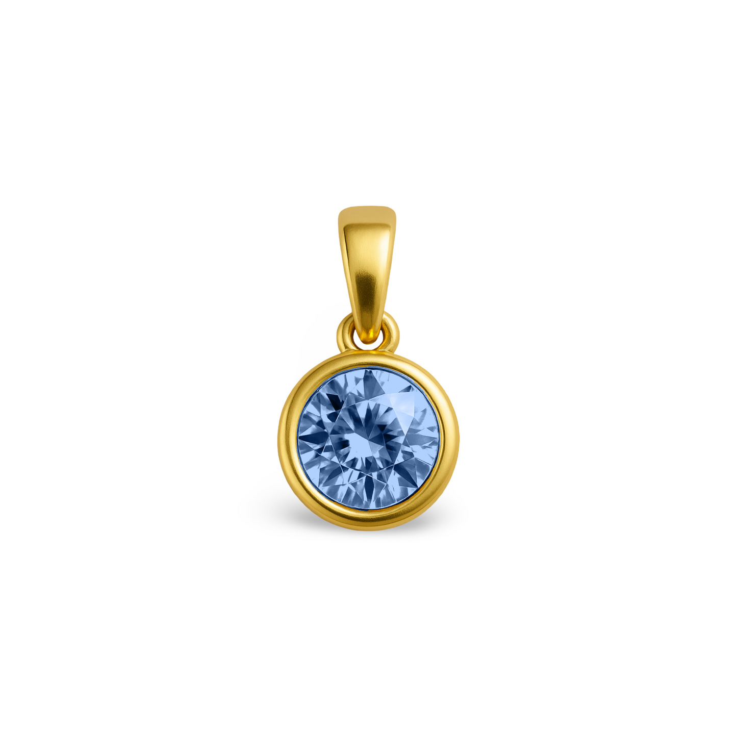 Forma Maxi Solitaire Necklace – Light Blue Aquamarine